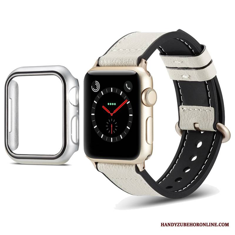 Apple Watch Series 1 Futerał Silikonowe Vintage Klamra Etui Czarny Miękka Skóra