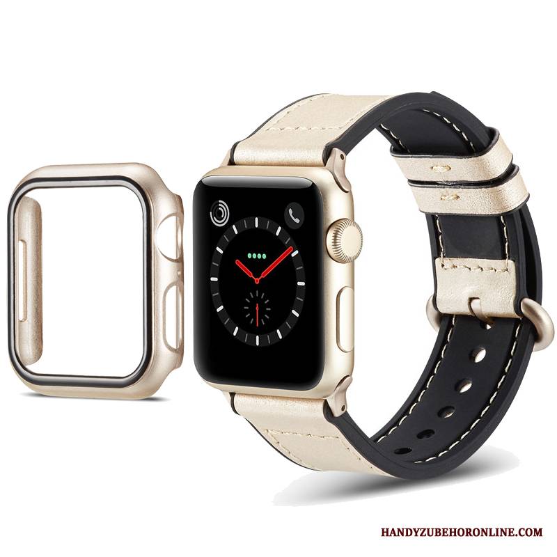 Apple Watch Series 1 Futerał Silikonowe Vintage Klamra Etui Czarny Miękka Skóra