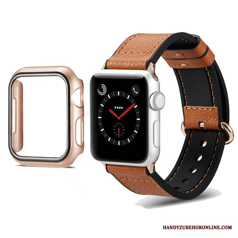 Apple Watch Series 1 Futerał Silikonowe Vintage Klamra Etui Czarny Miękka Skóra