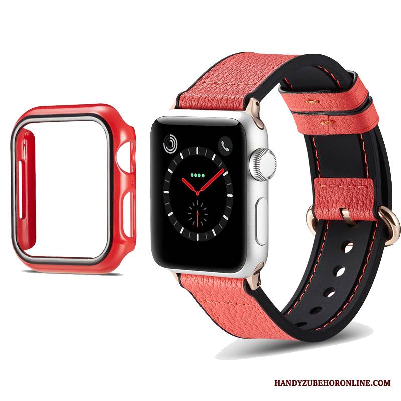 Apple Watch Series 1 Futerał Silikonowe Vintage Klamra Etui Czarny Miękka Skóra