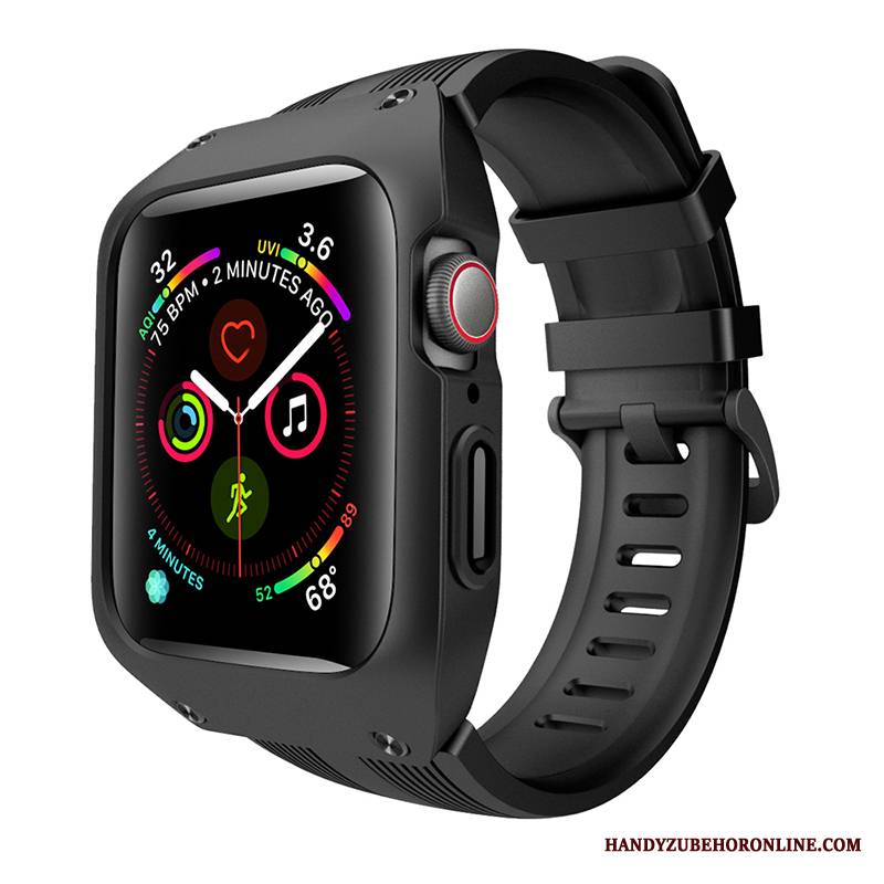 Apple Watch Series 1 Osobowość Futerał Anti-fall Silikonowe Czarny Ochraniacz Akcesoria