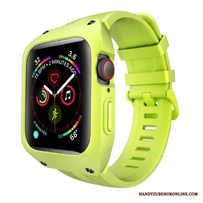 Apple Watch Series 3 Anti-fall Sportowe Silikonowe Trzy Mechanizmy Obronne All Inclusive Futerał Zielony