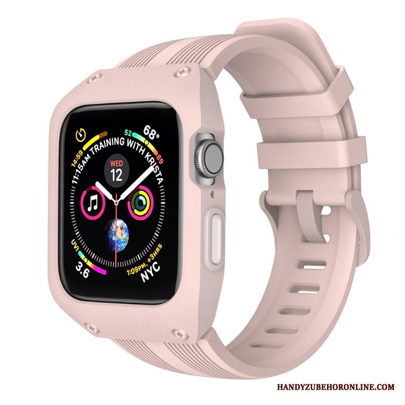 Apple Watch Series 3 Anti-fall Sportowe Silikonowe Trzy Mechanizmy Obronne All Inclusive Futerał Zielony