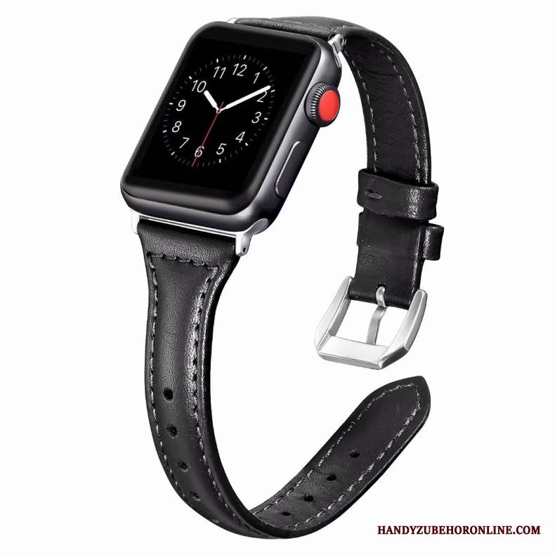 Apple Watch Series 3 Futerał Dobrze Purpurowy Prawdziwa Skóra