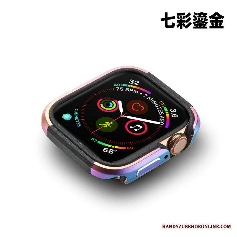 Apple Watch Series 5 Metal Ochraniacz Futerał Niebieski Granica Anti-fall