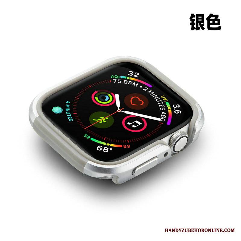 Apple Watch Series 5 Metal Ochraniacz Futerał Niebieski Granica Anti-fall