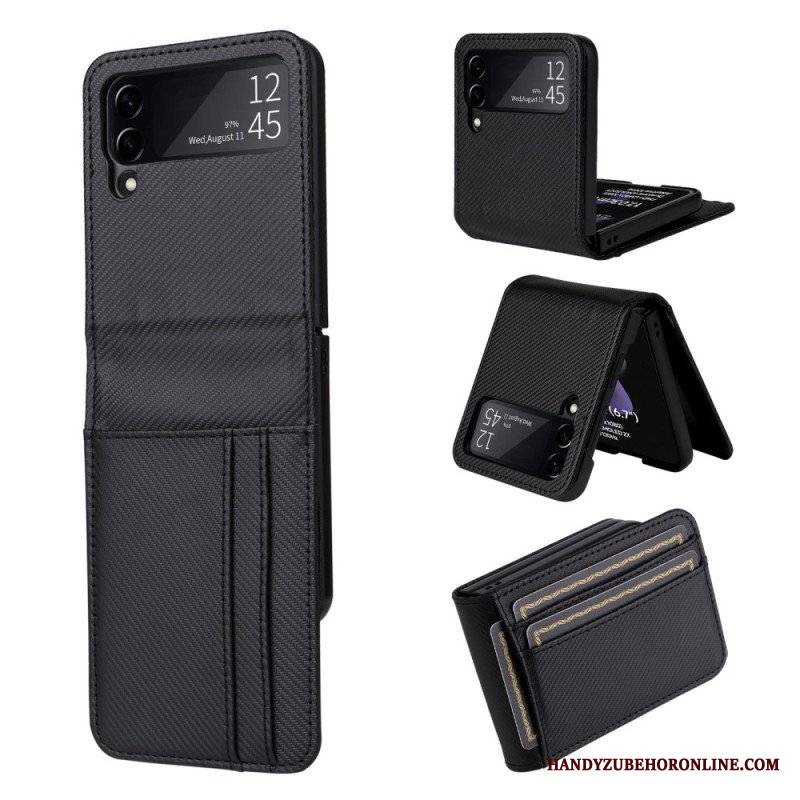 Case do Samsung Galaxy Z Flip 4 Etui Folio Etui Na Karty Retro Z Efektem Skóry