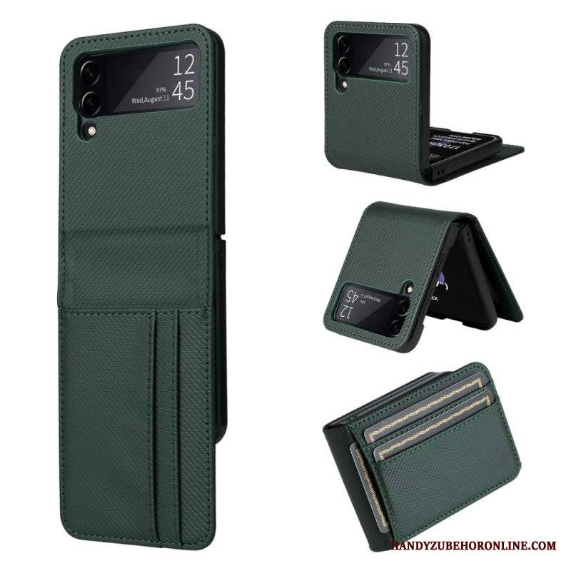 Case do Samsung Galaxy Z Flip 4 Etui Folio Etui Na Karty Retro Z Efektem Skóry