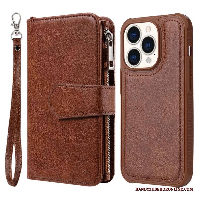 Etui Etui Folio do iPhone 14 Pro Portfel Portfel Z Możliwością Odpięcia