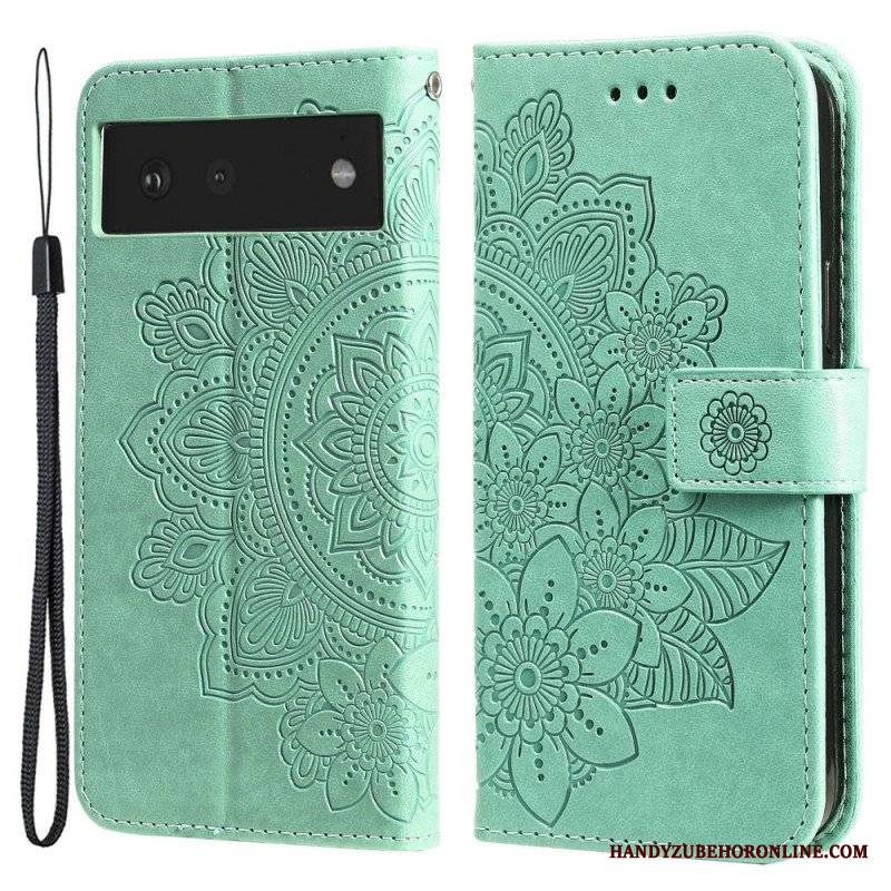 Etui Folio do Google Pixel 6 Kwiatowa Mandala