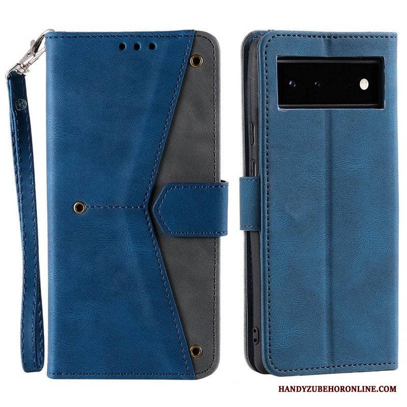 Etui Folio do Google Pixel 6 Szwy W Dotyku