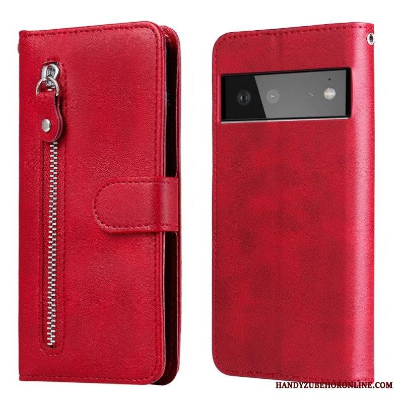 Etui Folio do Google Pixel 6 Zabytkowa Portmonetka