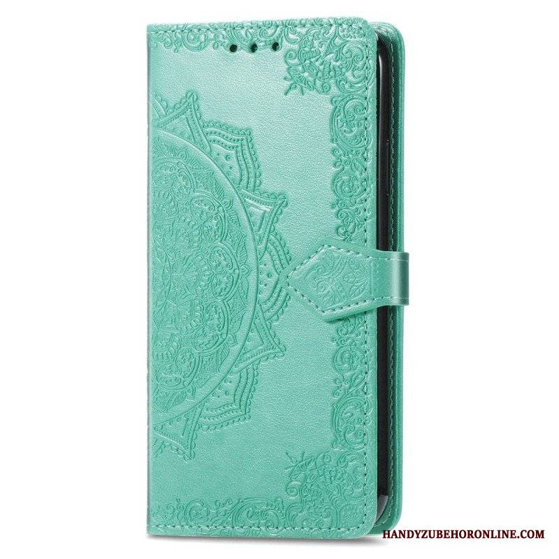 Etui Folio do Google Pixel 7 z Łańcuch Mandala W Stylu Retro Z Paskami