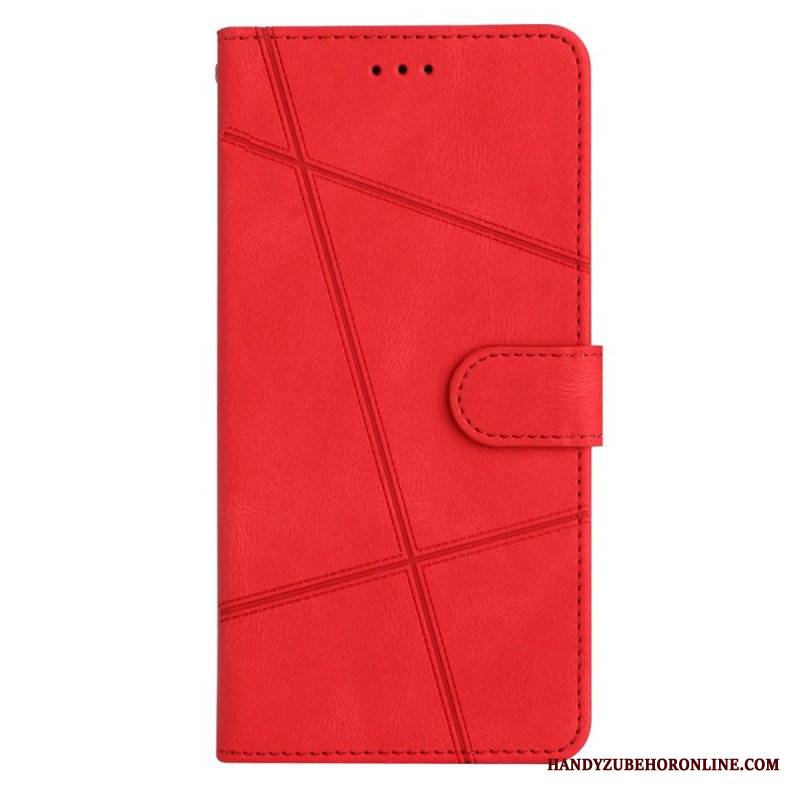 Etui Folio do Google Pixel 7A z Łańcuch Pasiaste Geometryczne Linie