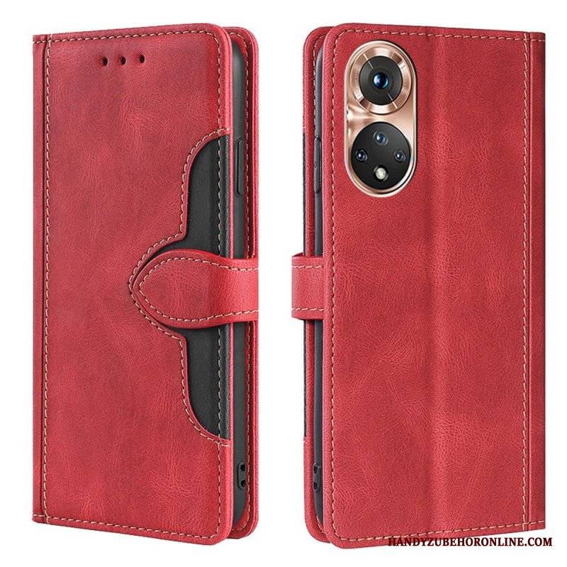 Etui Folio do Honor 50 Dwukolorowa Stylowa Sztuczna Skóra