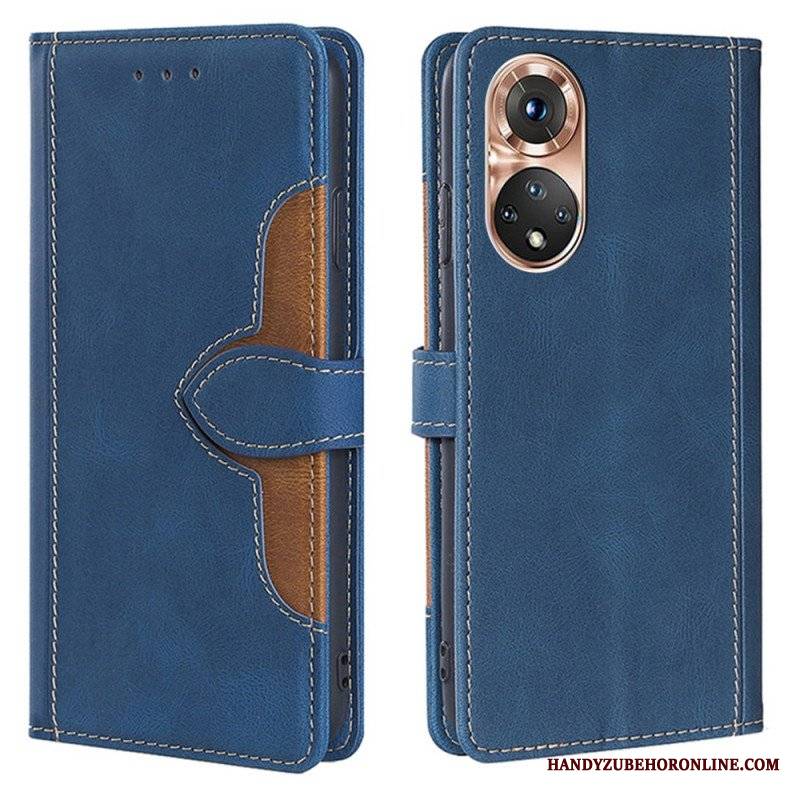 Etui Folio do Honor 50 Dwukolorowa Stylowa Sztuczna Skóra