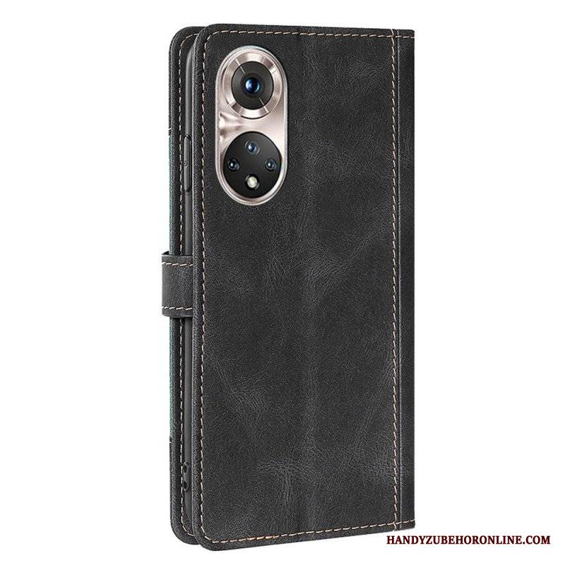 Etui Folio do Honor 50 Pro Pro Faux Leather Dwukolorowy Stylowy