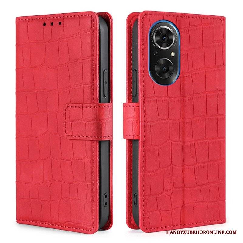 Etui Folio do Honor 50 SE Klasyczny Krokodyl