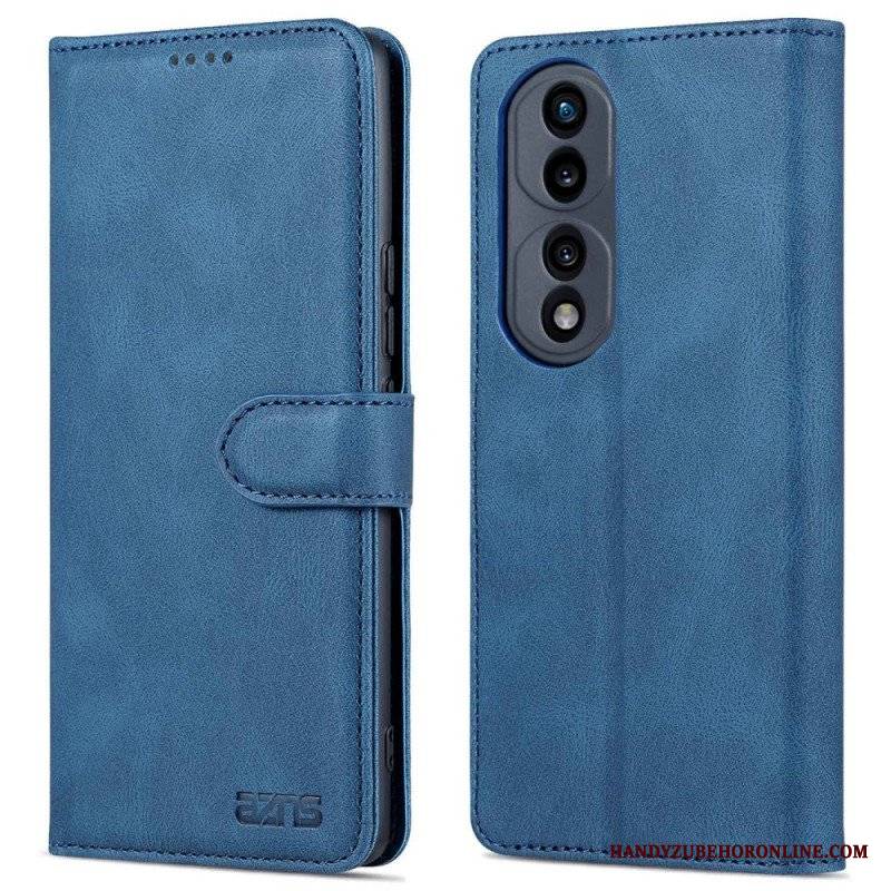 Etui Folio do Honor 70 Odsłonięte Szwy Z Efektem Skóry Azns