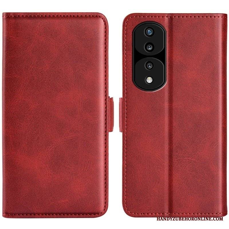 Etui Folio do Honor 70 Skórzany Futerał Klasyczna Podwójna Klapa