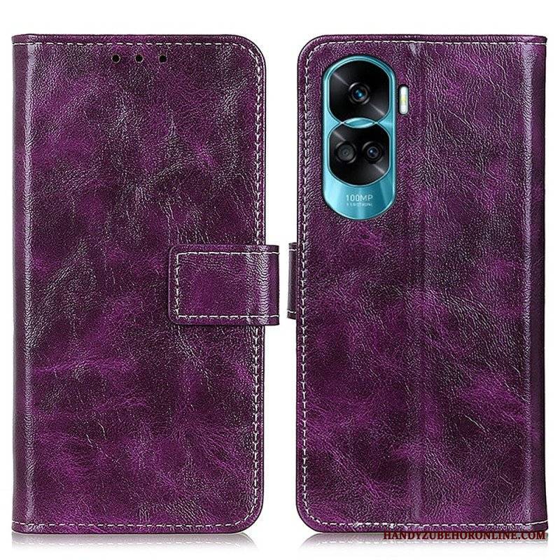 Etui Folio do Honor 90 Lite Lakierowane Z Widocznymi Szwami