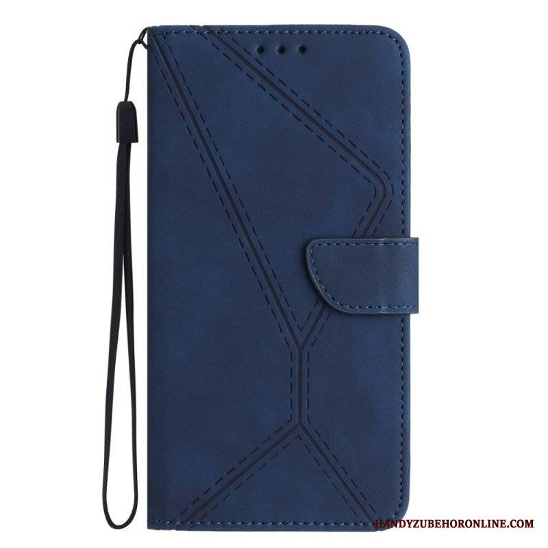 Etui Folio do Honor 90 z Łańcuch Linie I Kropkowane Paski