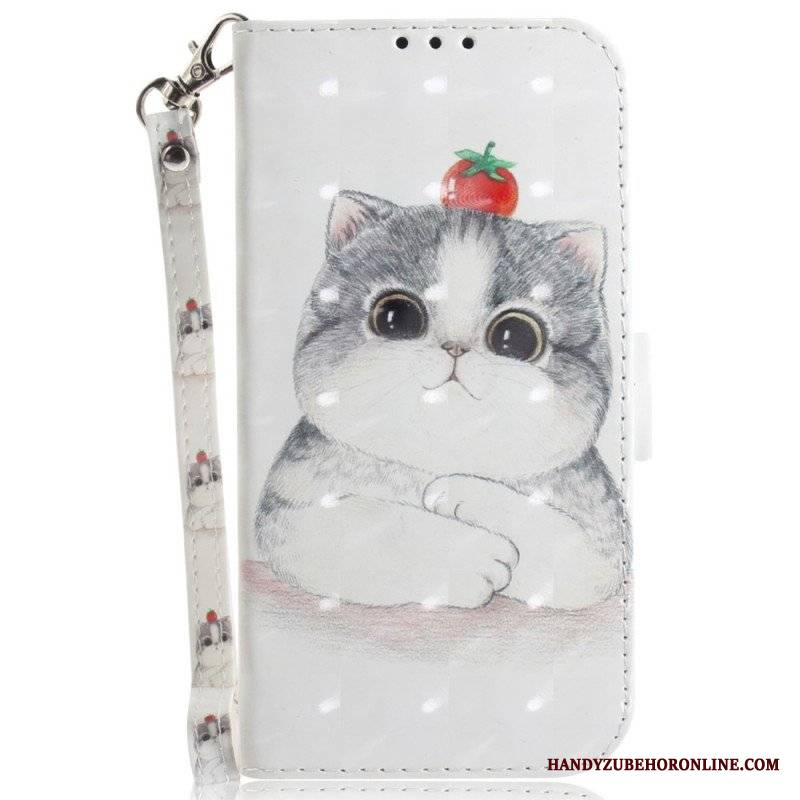 Etui Folio do Honor Magic 5 Lite z Łańcuch Oryginalne Stringi Cat