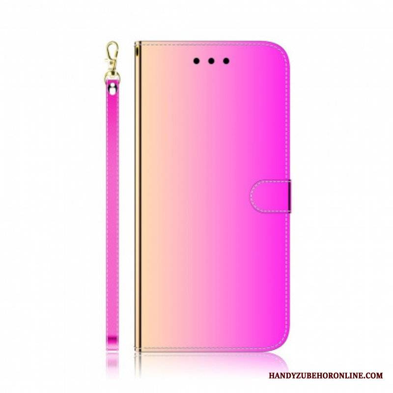 Etui Folio do Huawei P50 Pro Osłona Lusterka Ze Sztucznej Skóry