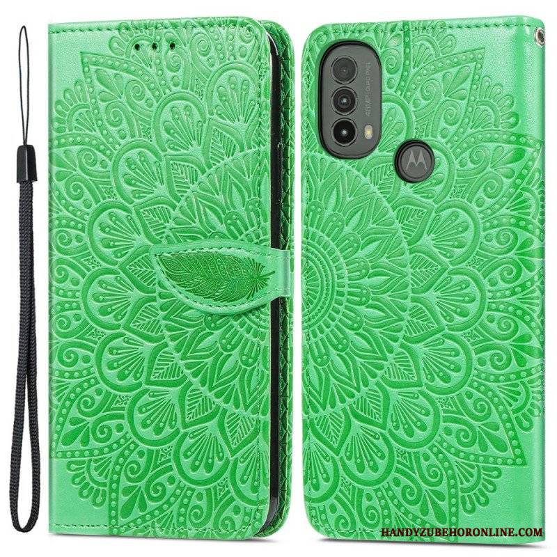 Etui Folio do Moto E40 / E30 / E20 Plemienne Liście