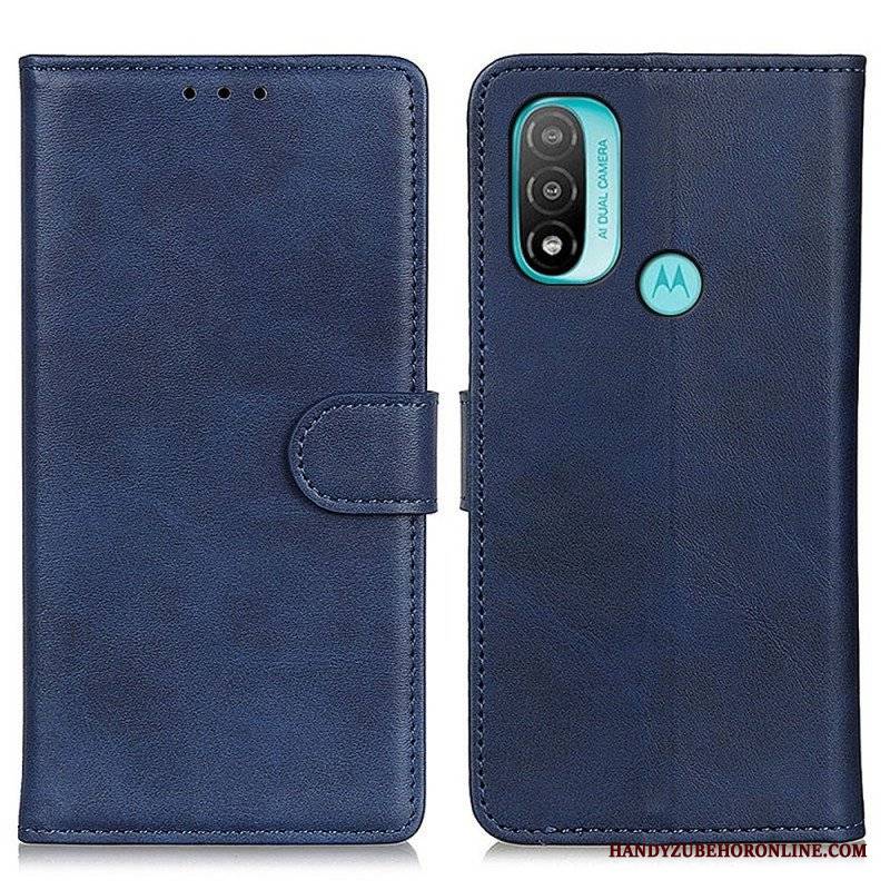 Etui Folio do Moto E40 / E30 / E20 Retro Matowy Efekt Skóry