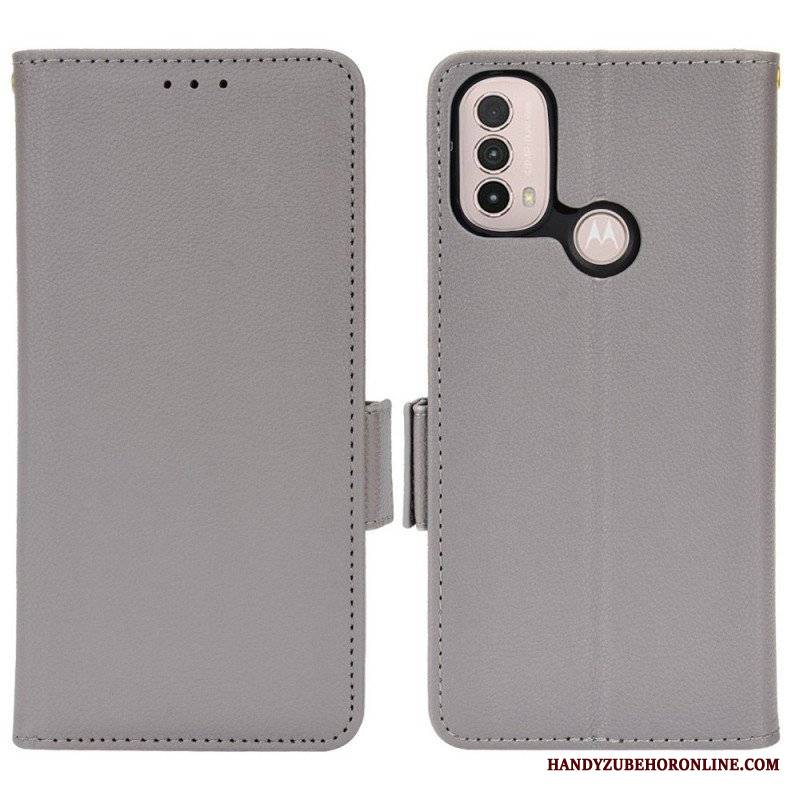 Etui Folio do Moto E40 / E30 / E20 Skórzany Futerał Flap Double Nowe Kolory