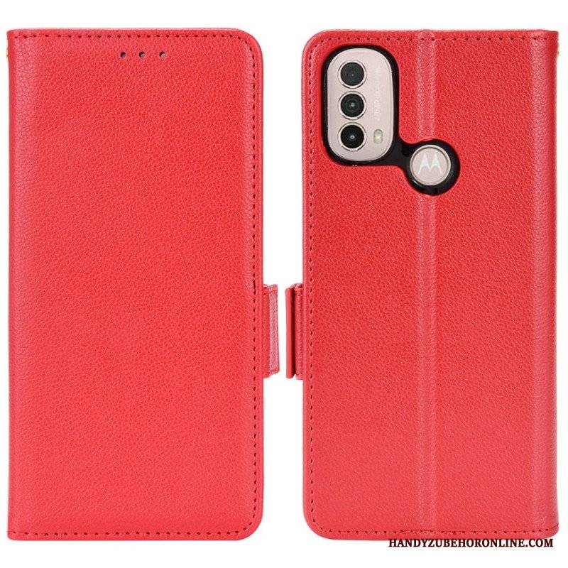 Etui Folio do Moto E40 / E30 / E20 Skórzany Futerał Flap Double Nowe Kolory