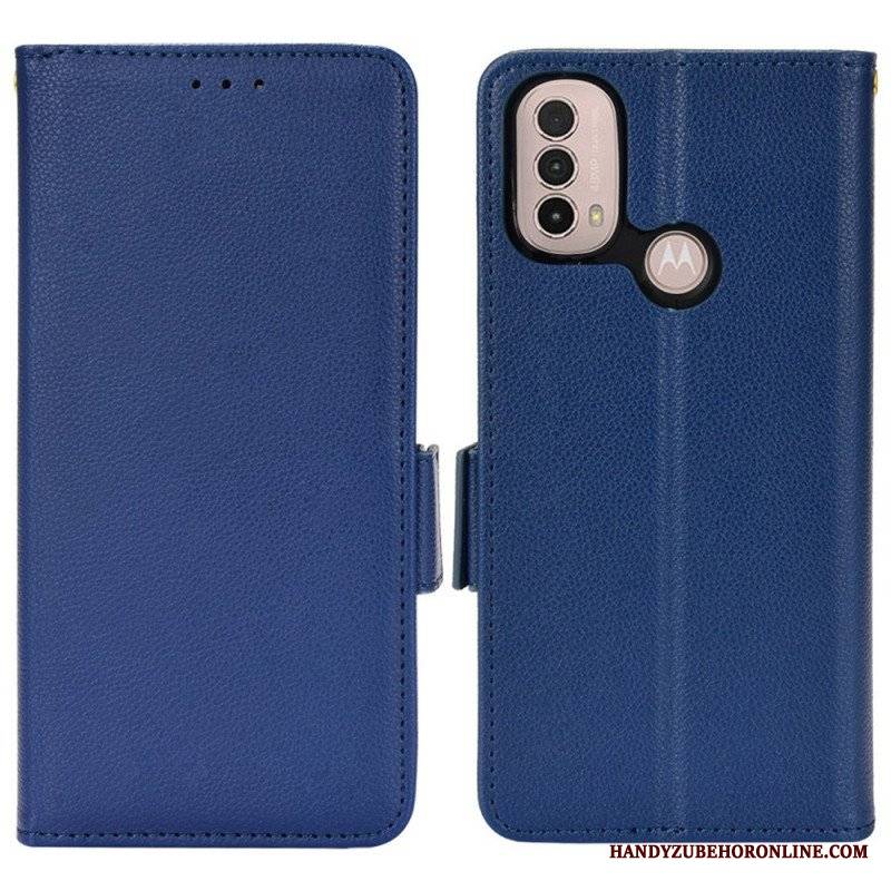 Etui Folio do Moto E40 / E30 / E20 Skórzany Futerał Flap Double Nowe Kolory