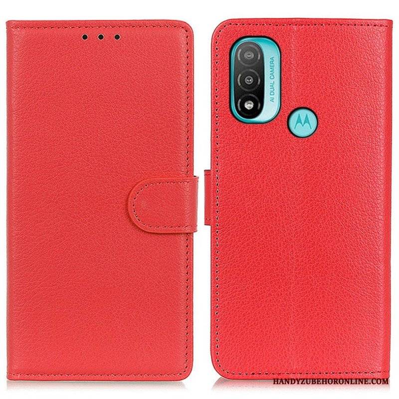 Etui Folio do Moto E40 / E30 / E20 Tradycyjnie Liczi