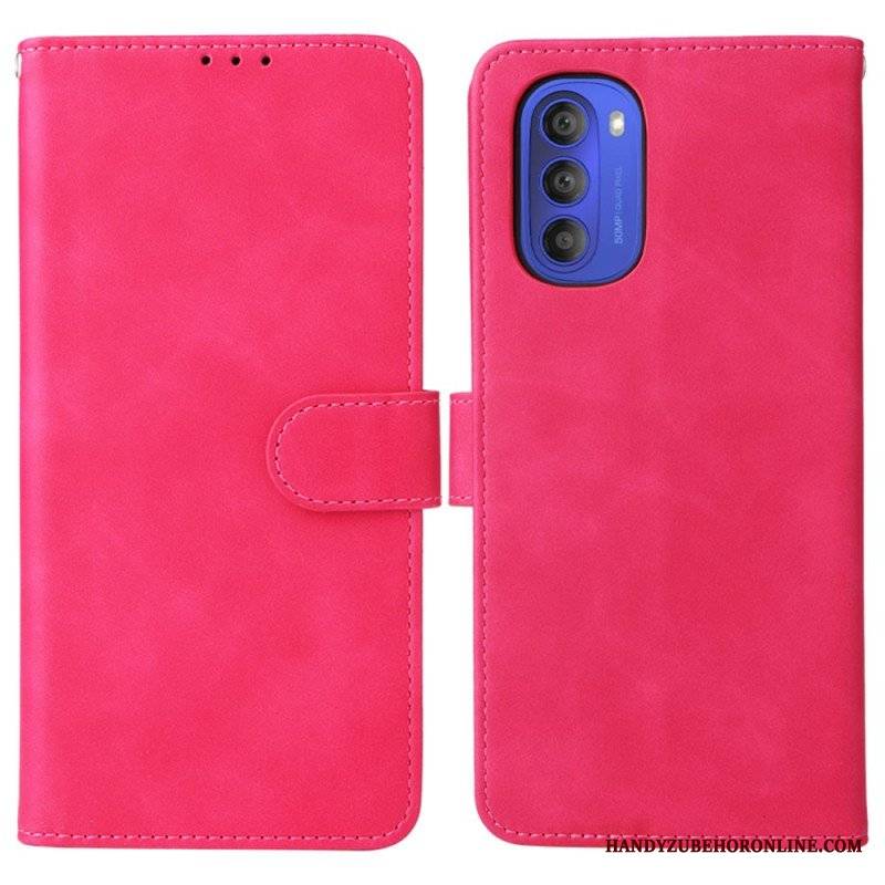 Etui Folio do Moto G51 5G Dotyk Skóry W Stylu Vintage