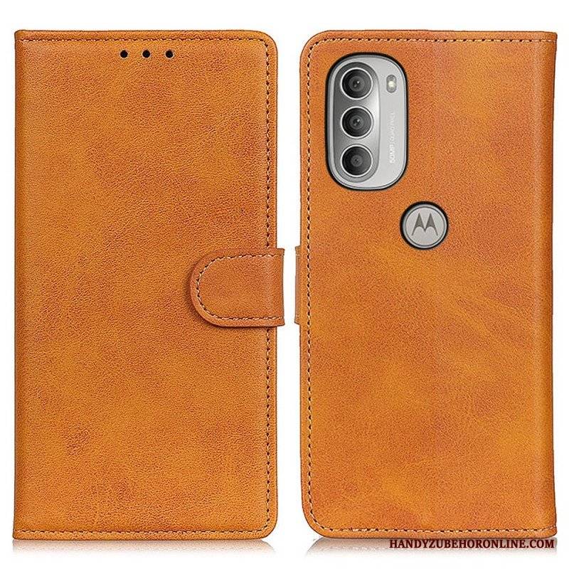 Etui Folio do Moto G51 5G Retro Matowy Efekt Skóry