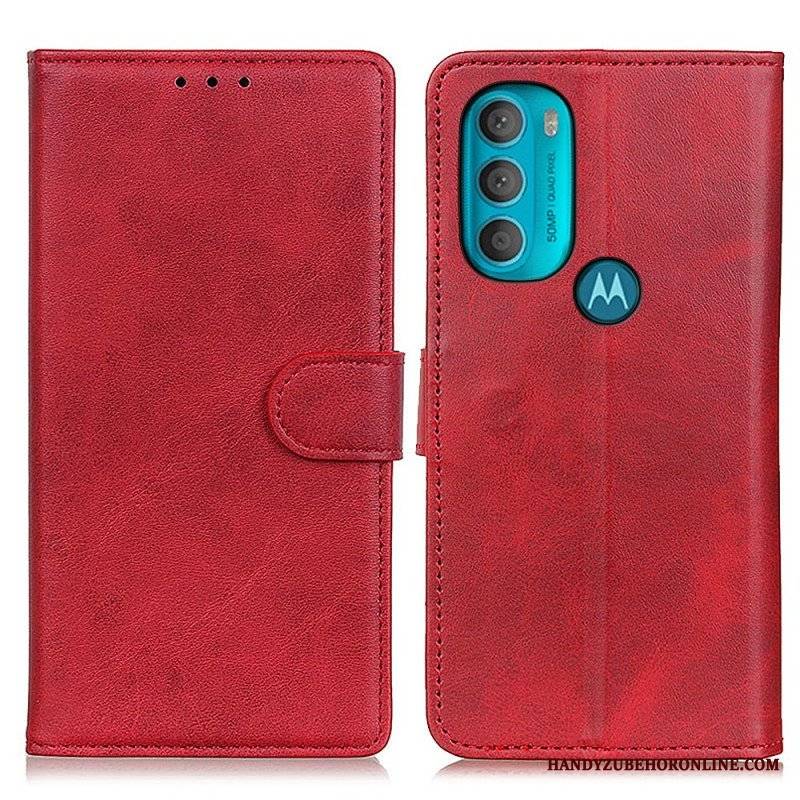 Etui Folio do Moto G71 5G Retro Matowy Efekt Skóry