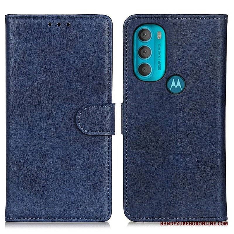 Etui Folio do Moto G71 5G Retro Matowy Efekt Skóry