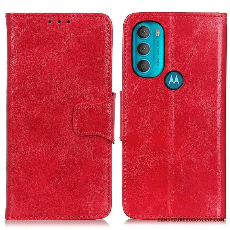 Etui Folio do Moto G71 5G Skórzany Futerał Dwustronna Klapka Magnetyczna