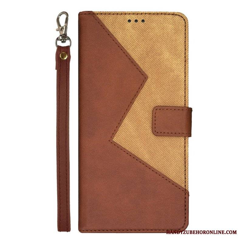 Etui Folio do Moto G73 5G Dwukolorowy Idewei