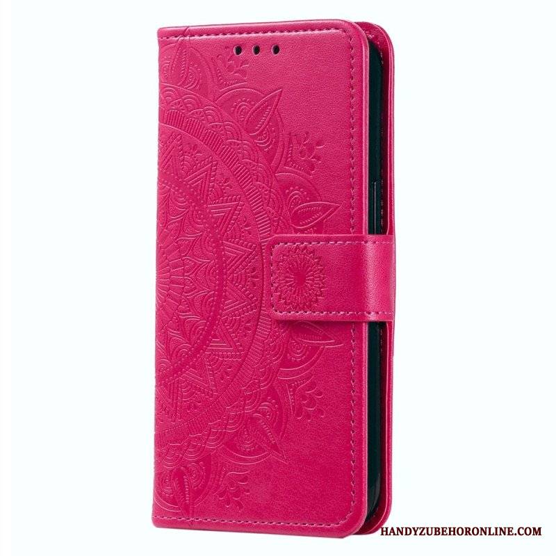 Etui Folio do Motorola Edge 40 Pro Mandala Sun Ze Smyczą