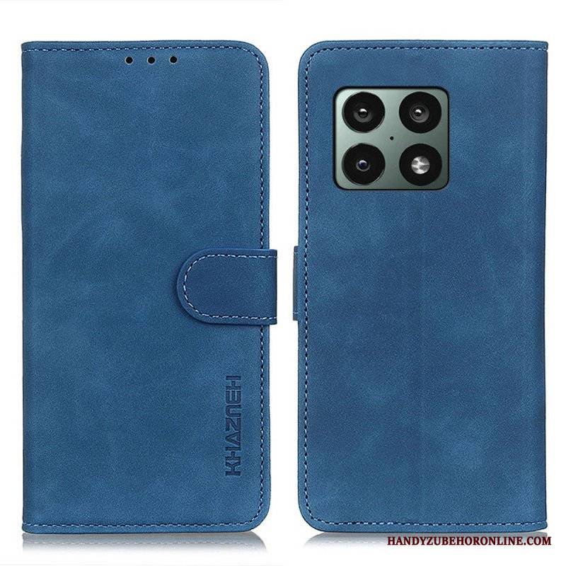 Etui Folio do OnePlus 10 Pro 5G Matowy Efekt Skóry Vintage Khazneh