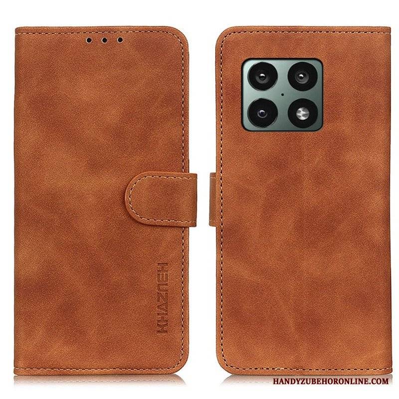 Etui Folio do OnePlus 10 Pro 5G Matowy Efekt Skóry Vintage Khazneh