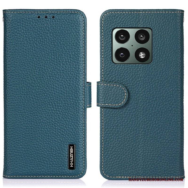 Etui Folio do OnePlus 10 Pro 5G Oryginalna Skóra Khazneh Litchi