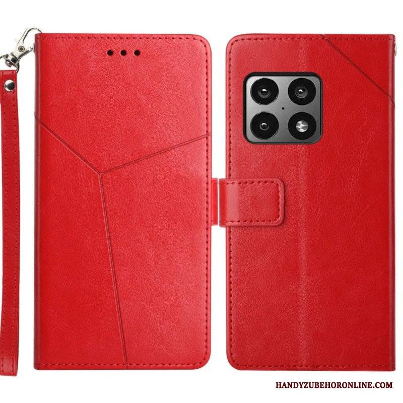 Etui Folio do OnePlus 10 Pro 5G Stylowa Skórzana Konstrukcja Geo Y