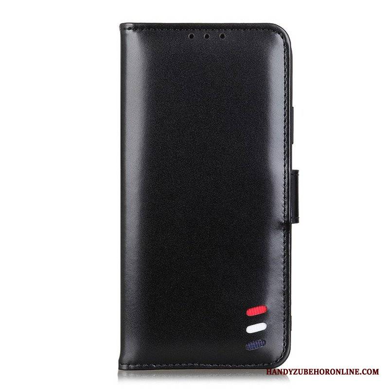 Etui Folio do OnePlus 10 Pro 5G Trójkolorowy Efekt Skóry