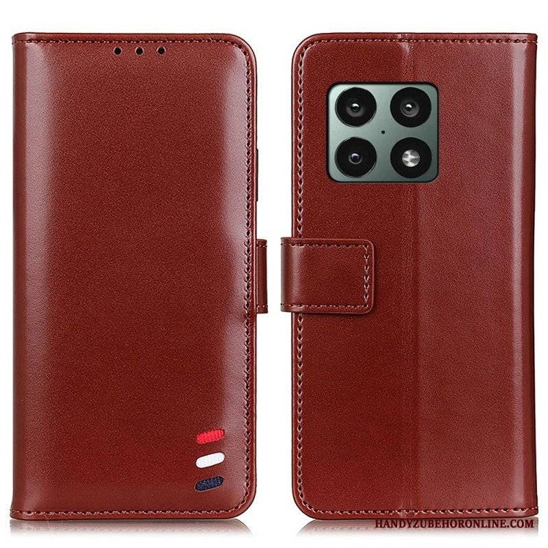 Etui Folio do OnePlus 10 Pro 5G Trójkolorowy Efekt Skóry