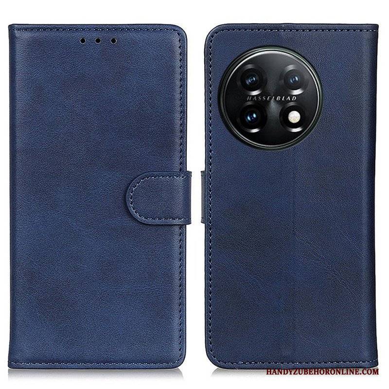 Etui Folio do OnePlus 11 5G Efekt Matowej Skóry W Stylu Retro