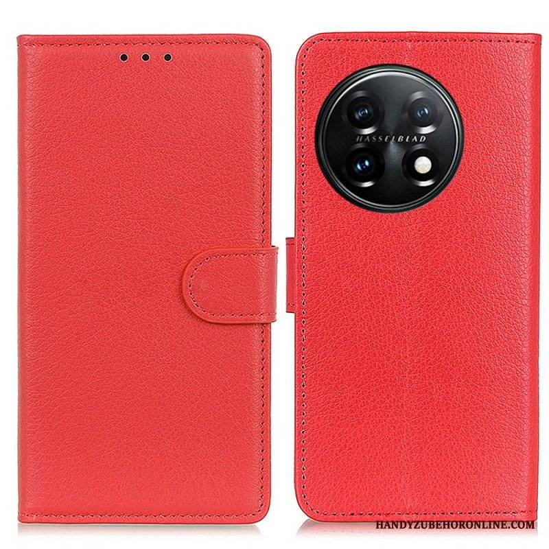 Etui Folio do OnePlus 11 5G Tekstura Liczi