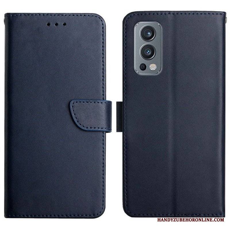 Etui Folio do OnePlus Nord 2 5G Prawdziwa Skóra Nappa